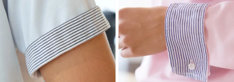 袖裏ストライプ