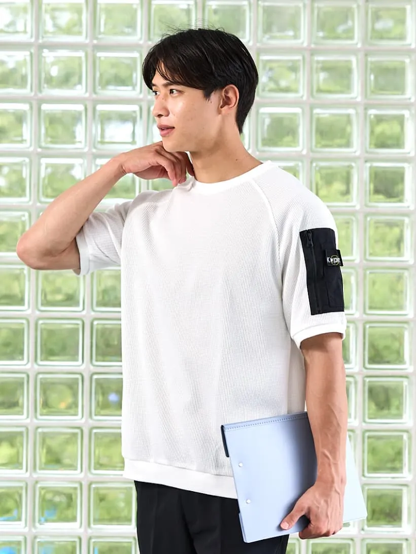 帯電防止ワッフル半袖Tシャツ 帯電防止ワッフル長袖Tシャツ